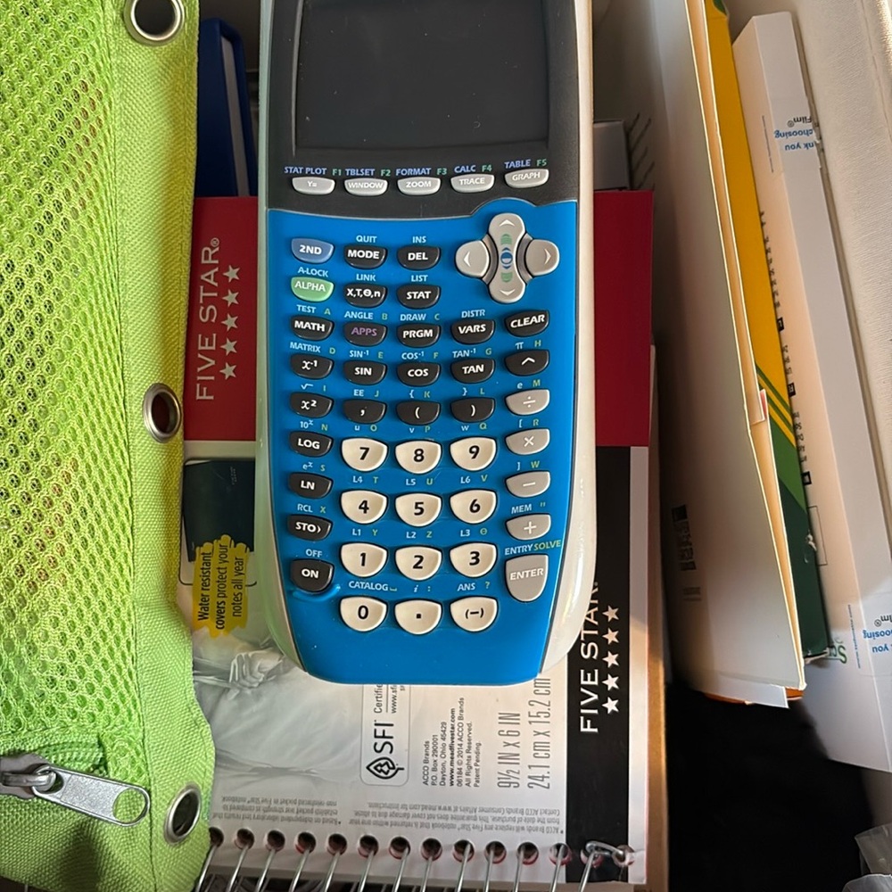 Texas Instruments TI-84 Plus Silver Edition Blue Calculator